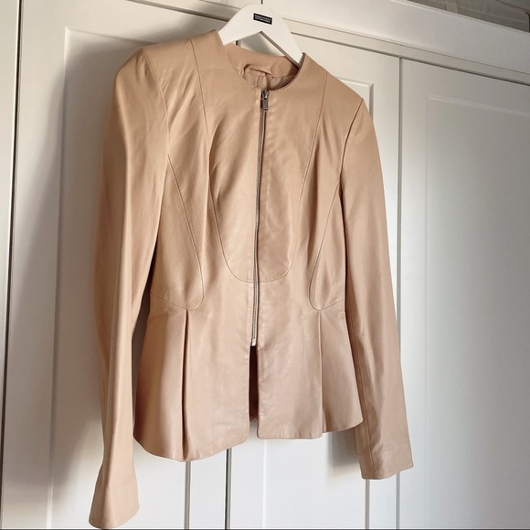 NWT Zara genuine leather peplum jacket - Picture 2 of 13
